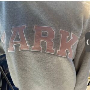 PARKE Mock Neck Heather Gray/Pink Sweatshirt L/XL  New in Package!